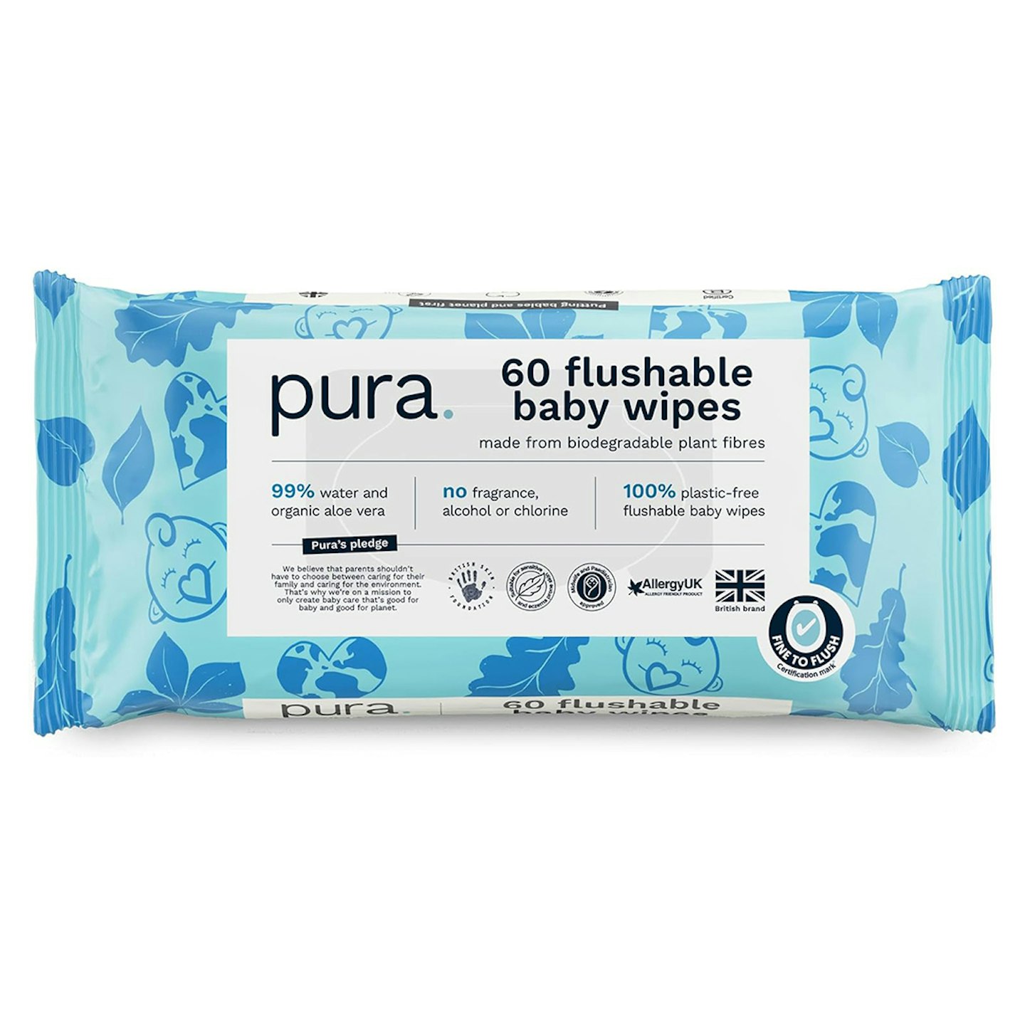 Pura Flushable Baby Wipes