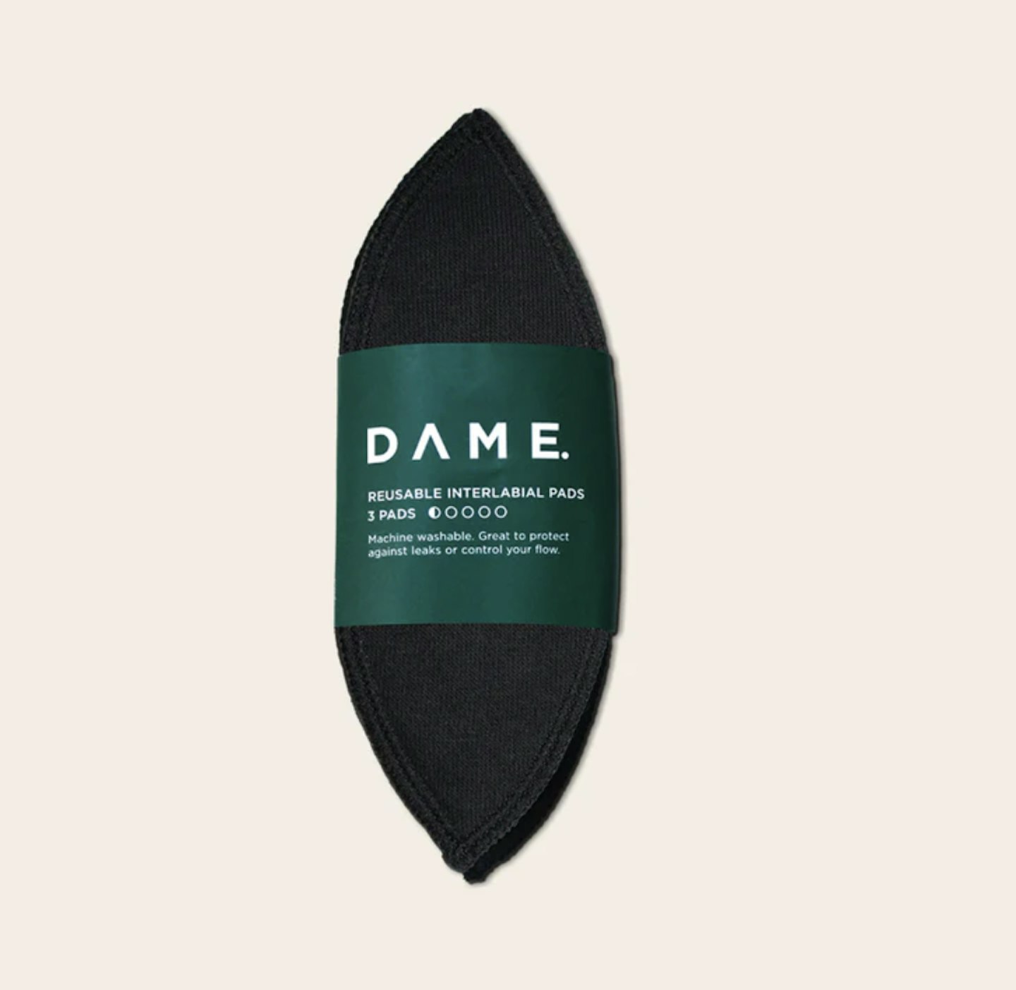 a picture of reusable sanitary pads DAME on plain  background