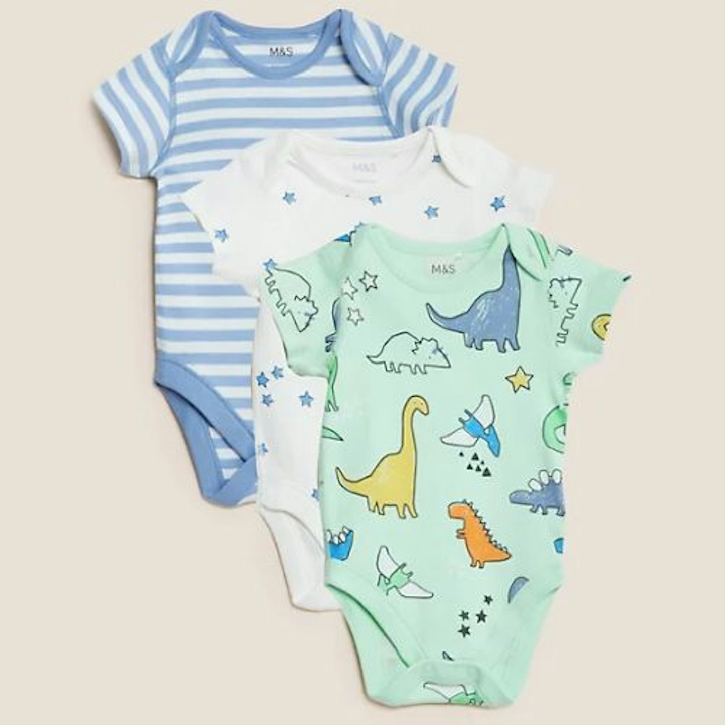 3pk Pure Cotton Bodysuits