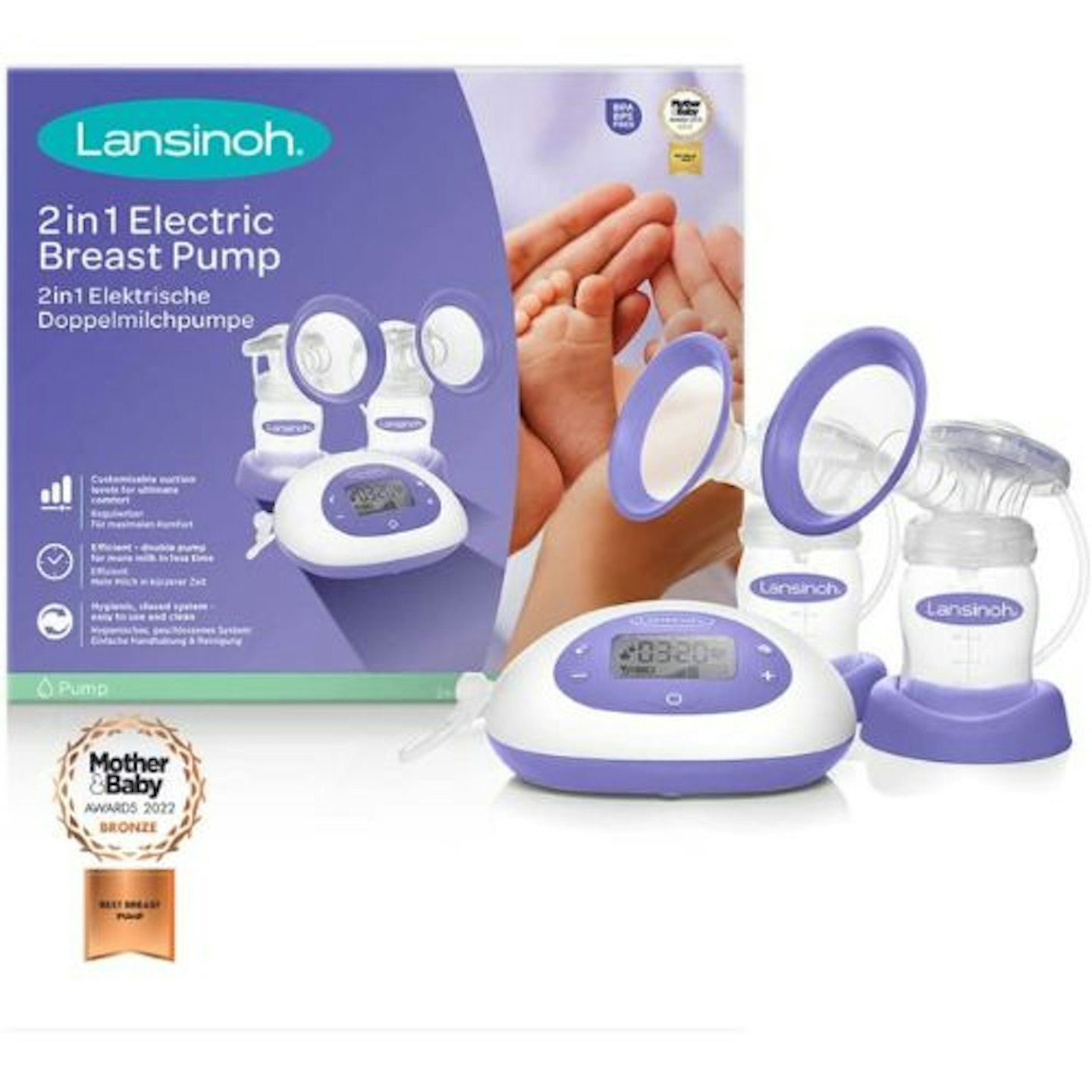 Lansinoh Breast Pump 2-in-1 Double Electric Breast Pump