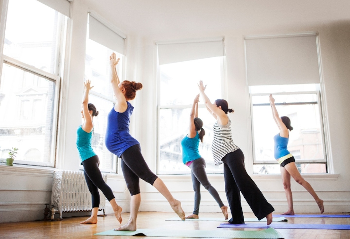 An exercise class of pregnant women