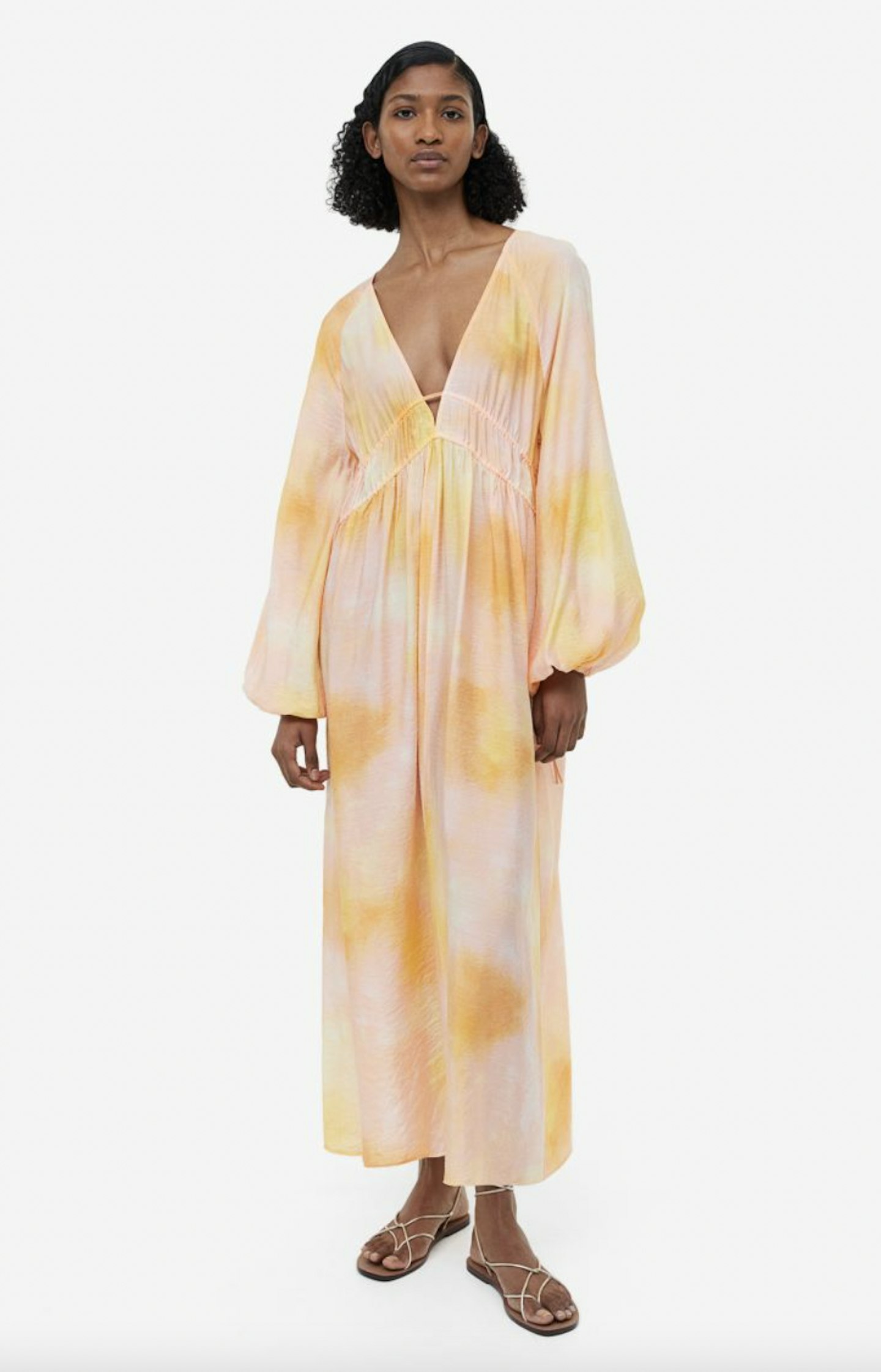 Oversized tie-detail dress