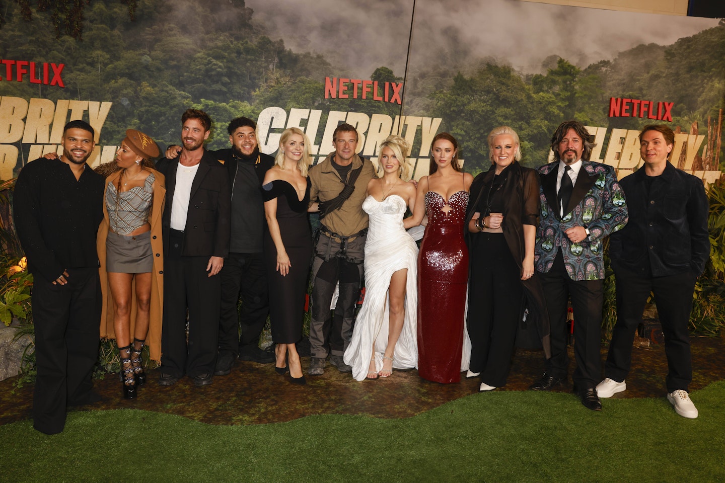 Laurence Llewelyn-Bowen (second from the right) with the cast of Celebrity Bear Hunt