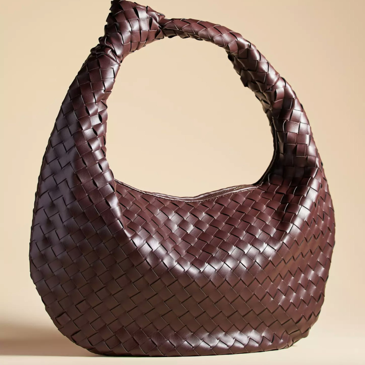 anthropologie woven leather oversized handbag