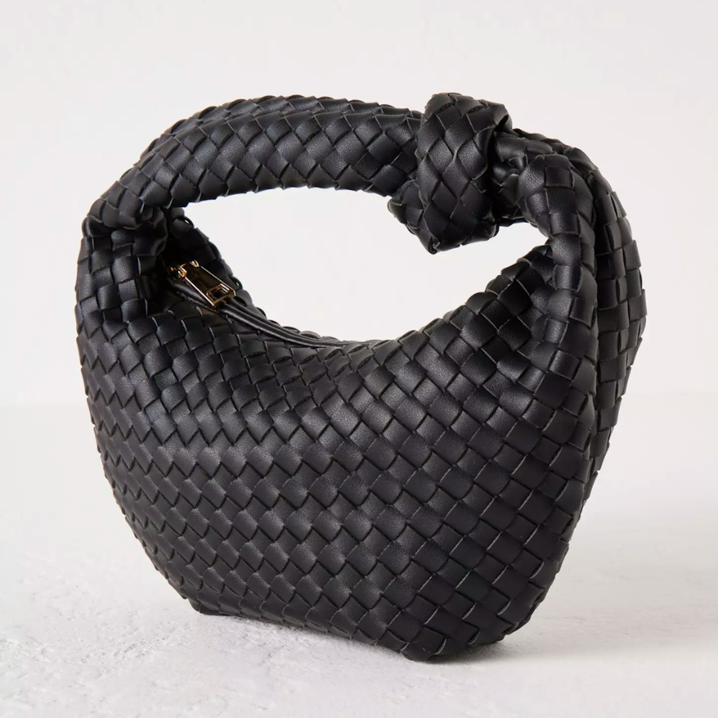 anthropologie woven leather mini handbag