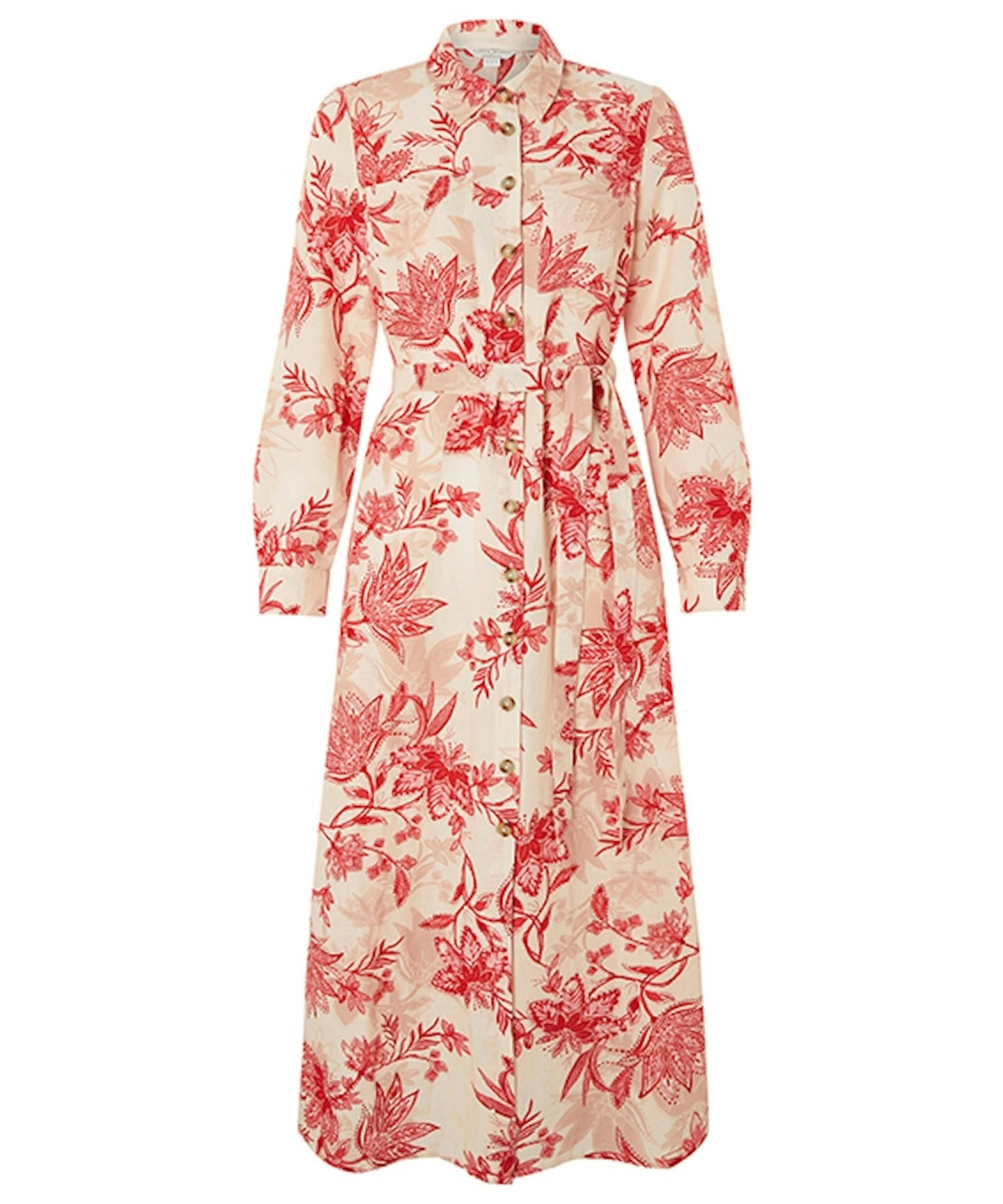 Printed Linen Shirt Dress