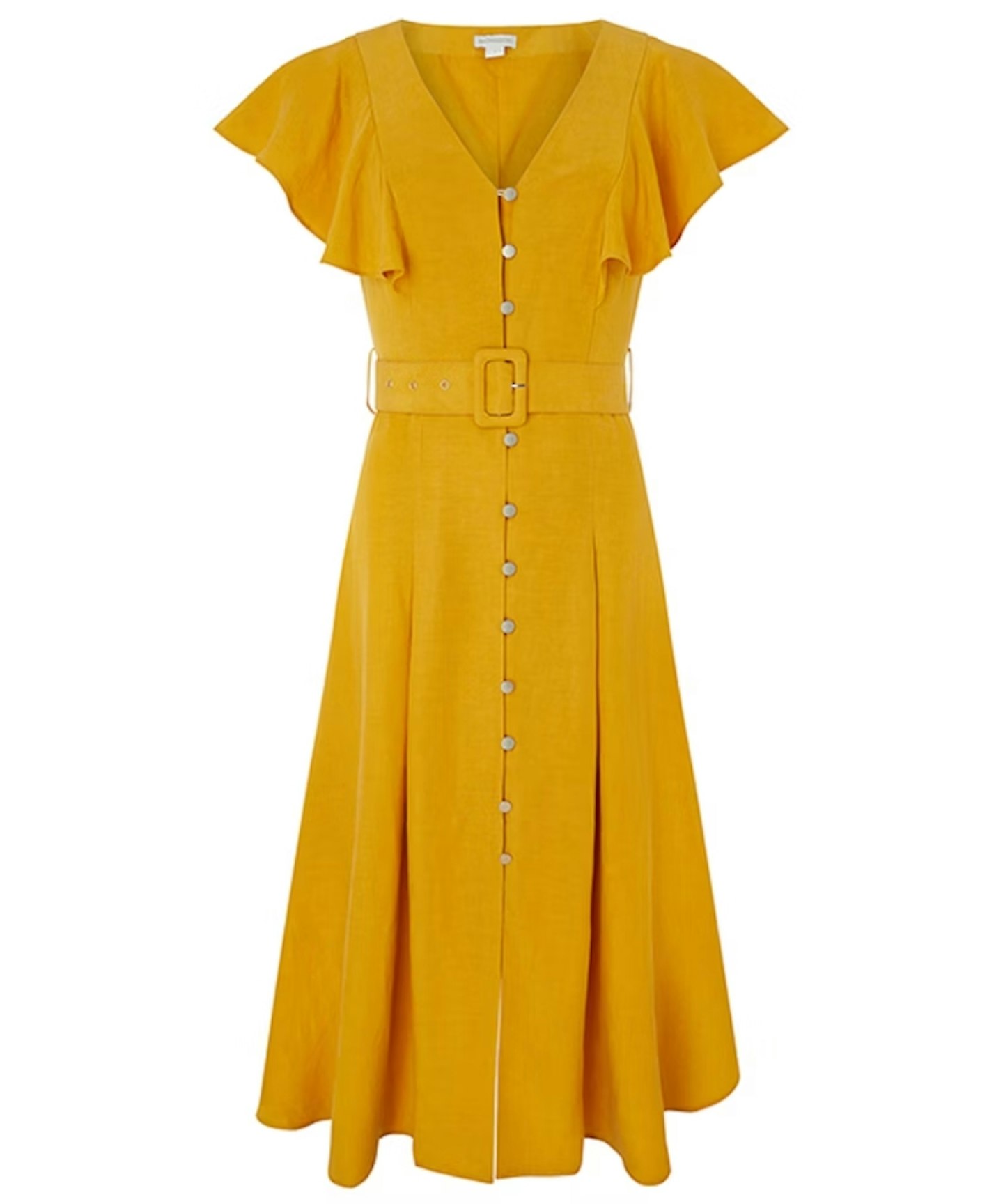Yellow Belted Dress