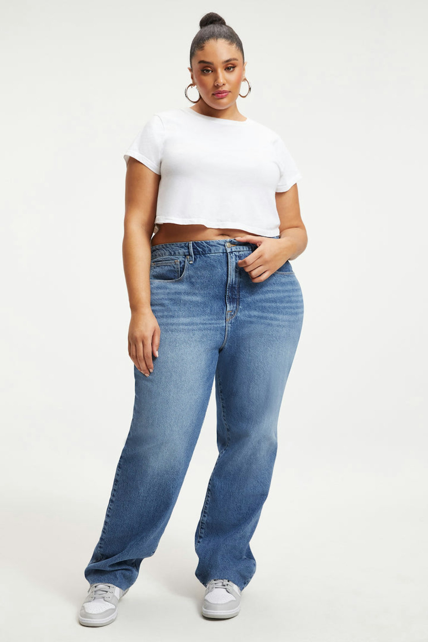 Good America, 90s Loose Raw Hem