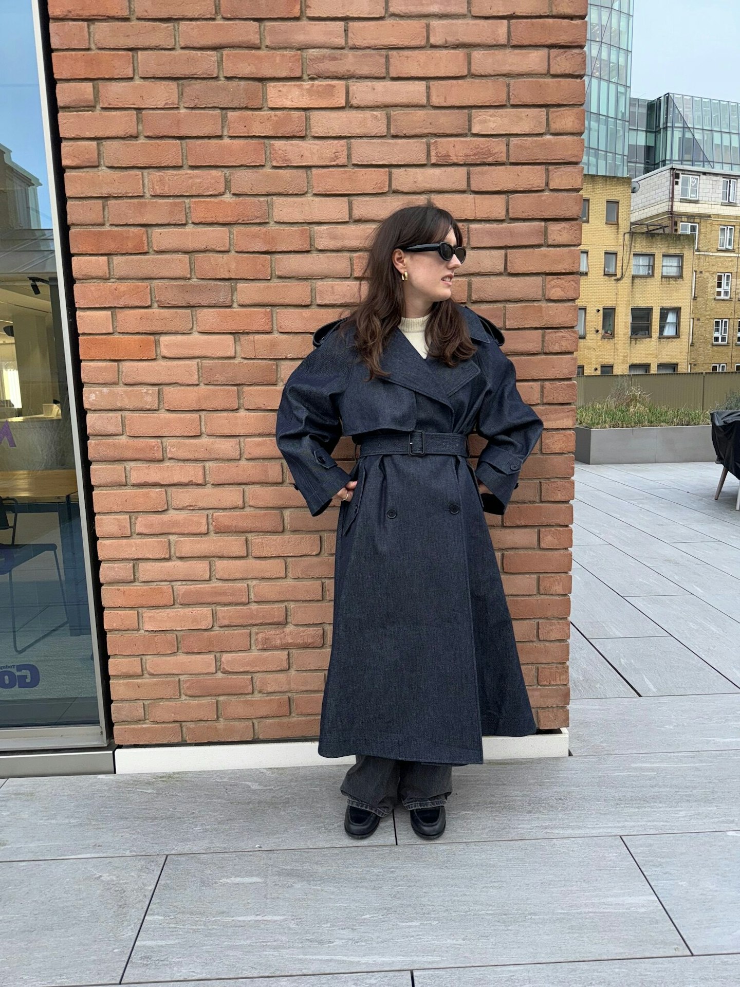 COS Oversized Denim Trench Coat