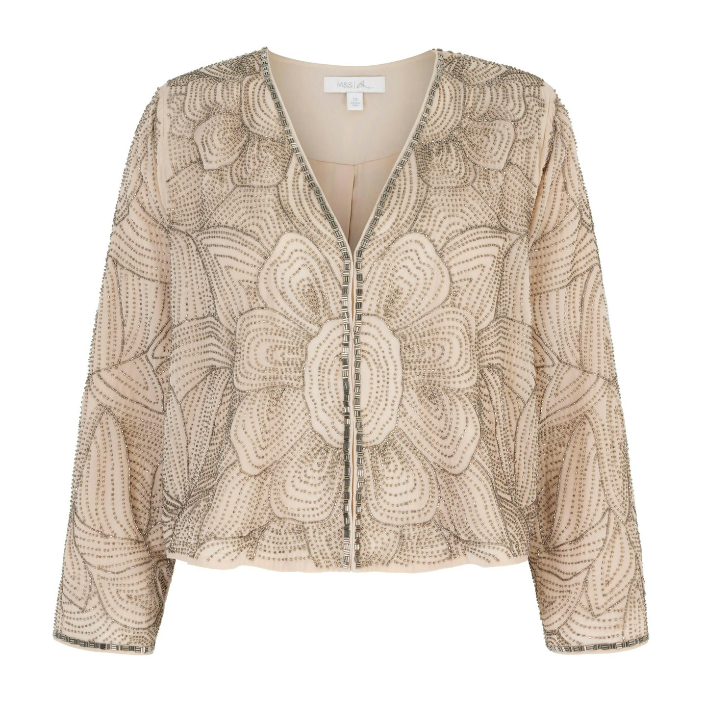 m&s x sienna miller beaded jacket