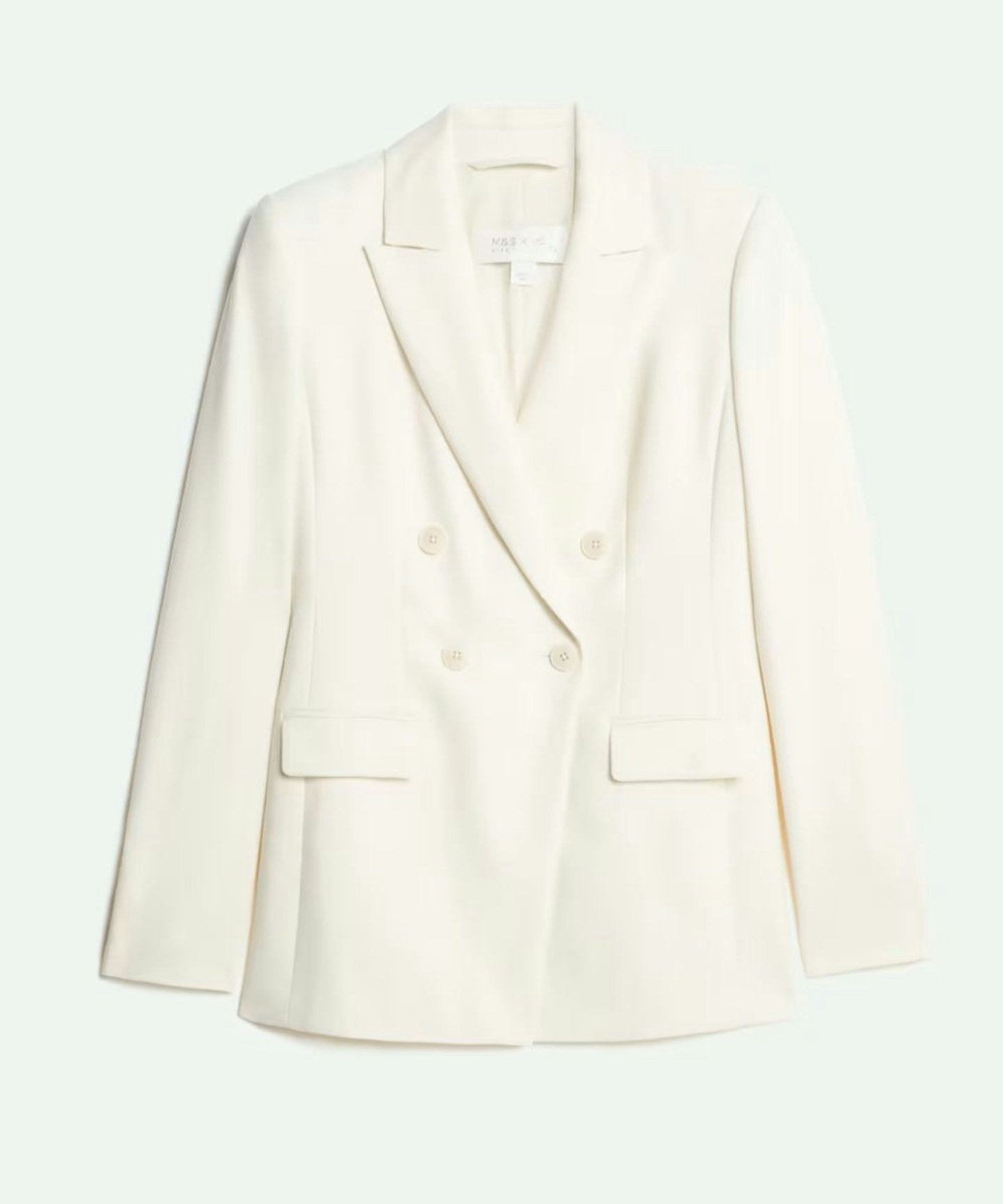Wool-Blend Double-Breasted Blazer