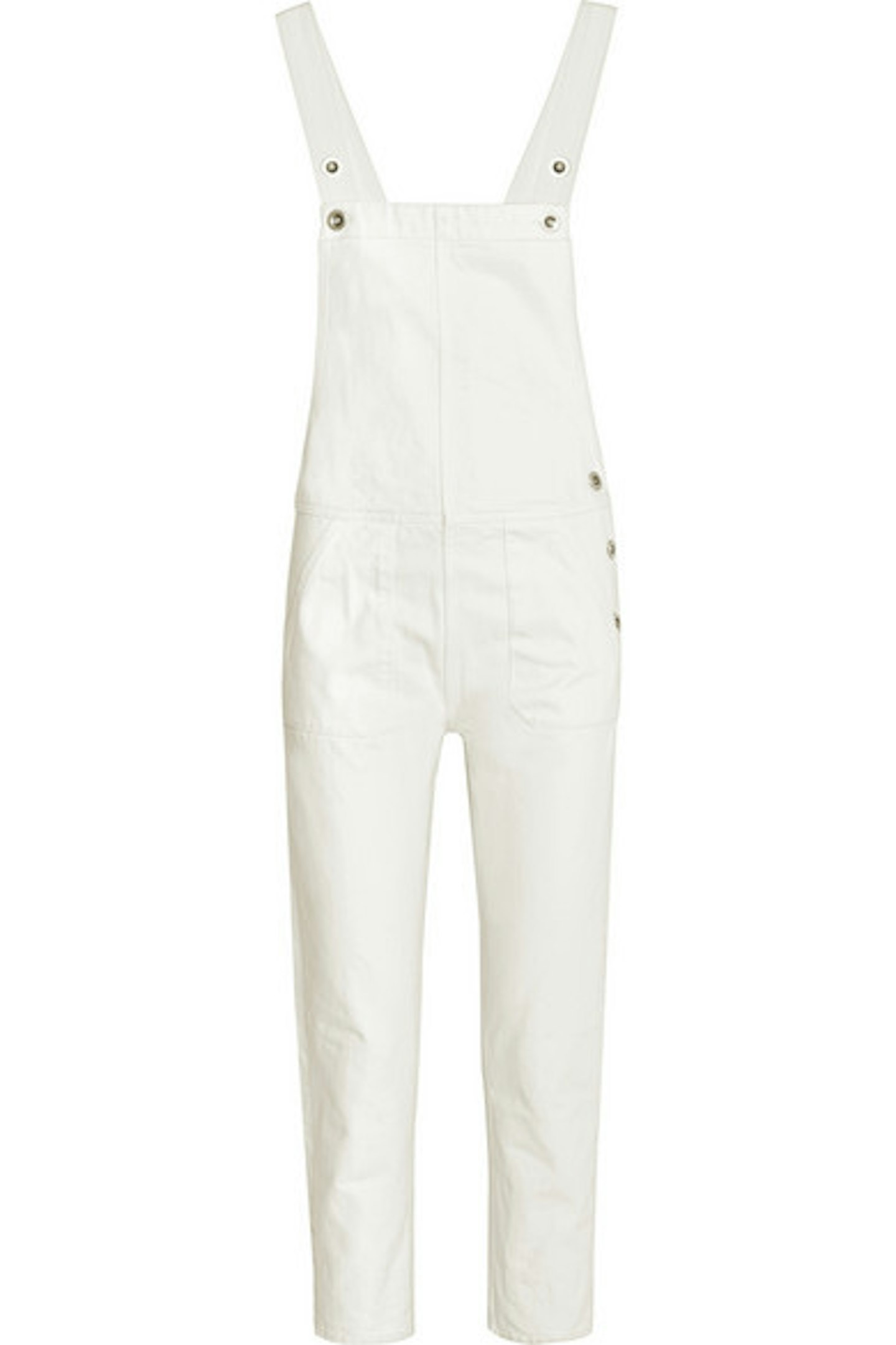 white denim dungarees mih denim