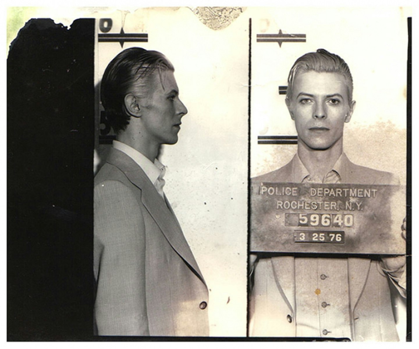 David Bowie mugshot