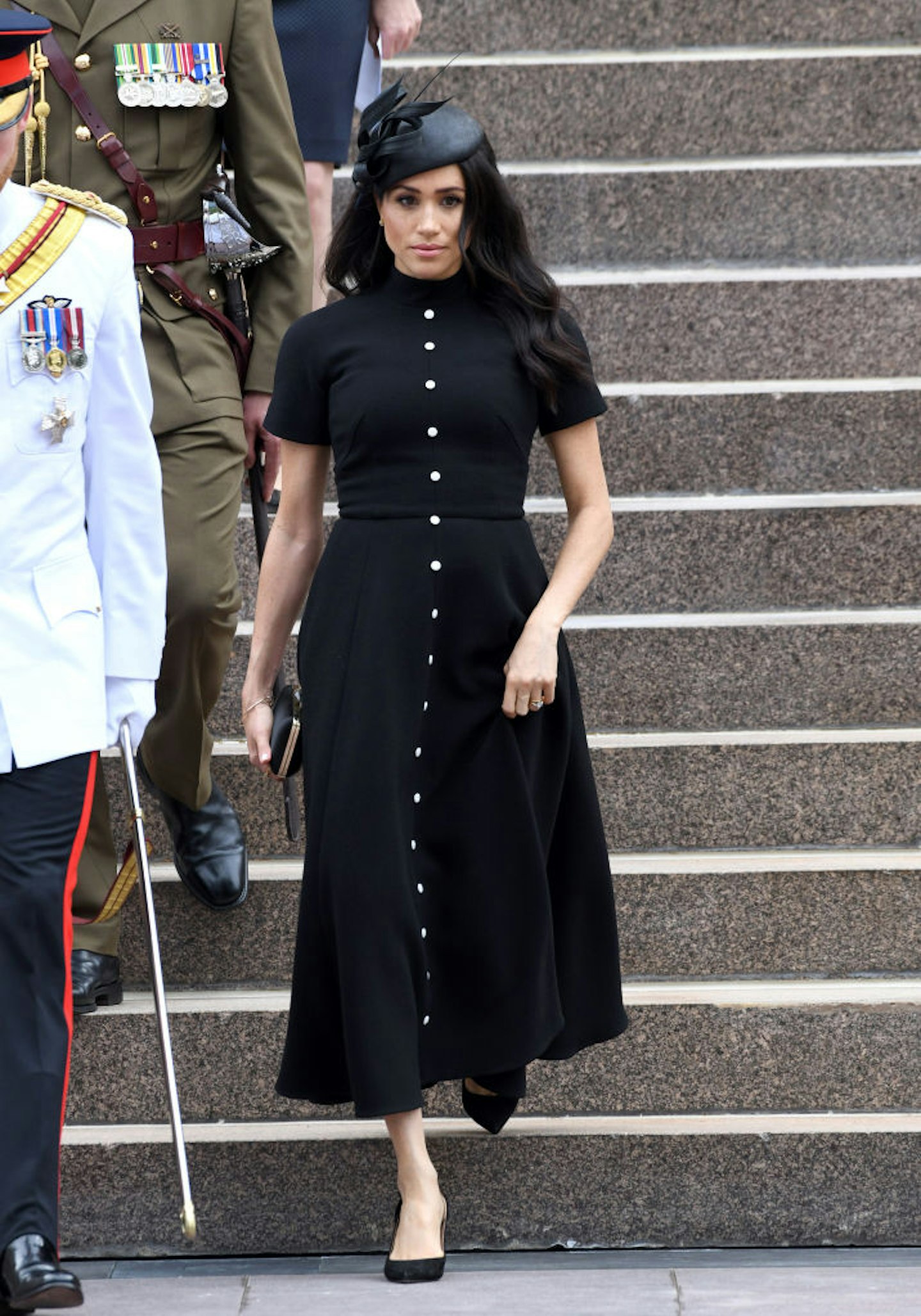 meghan markle black dress